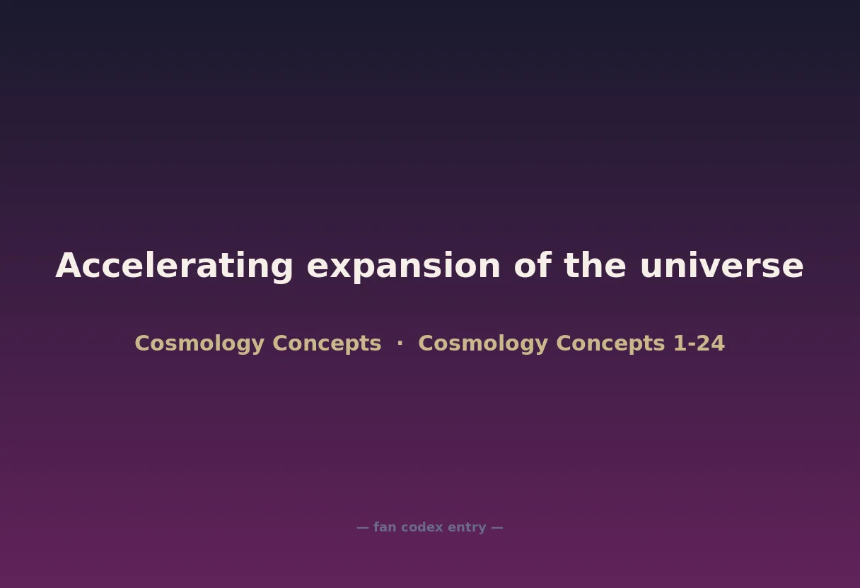 Accelerating expansion of the universe