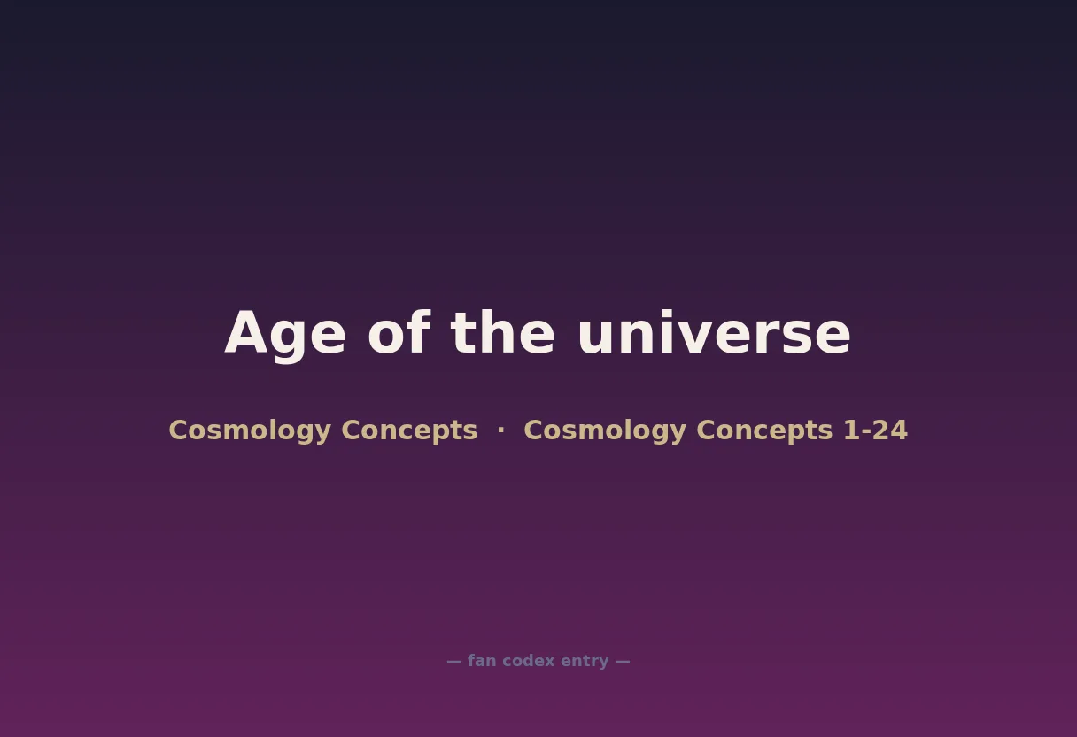 Age of the universe