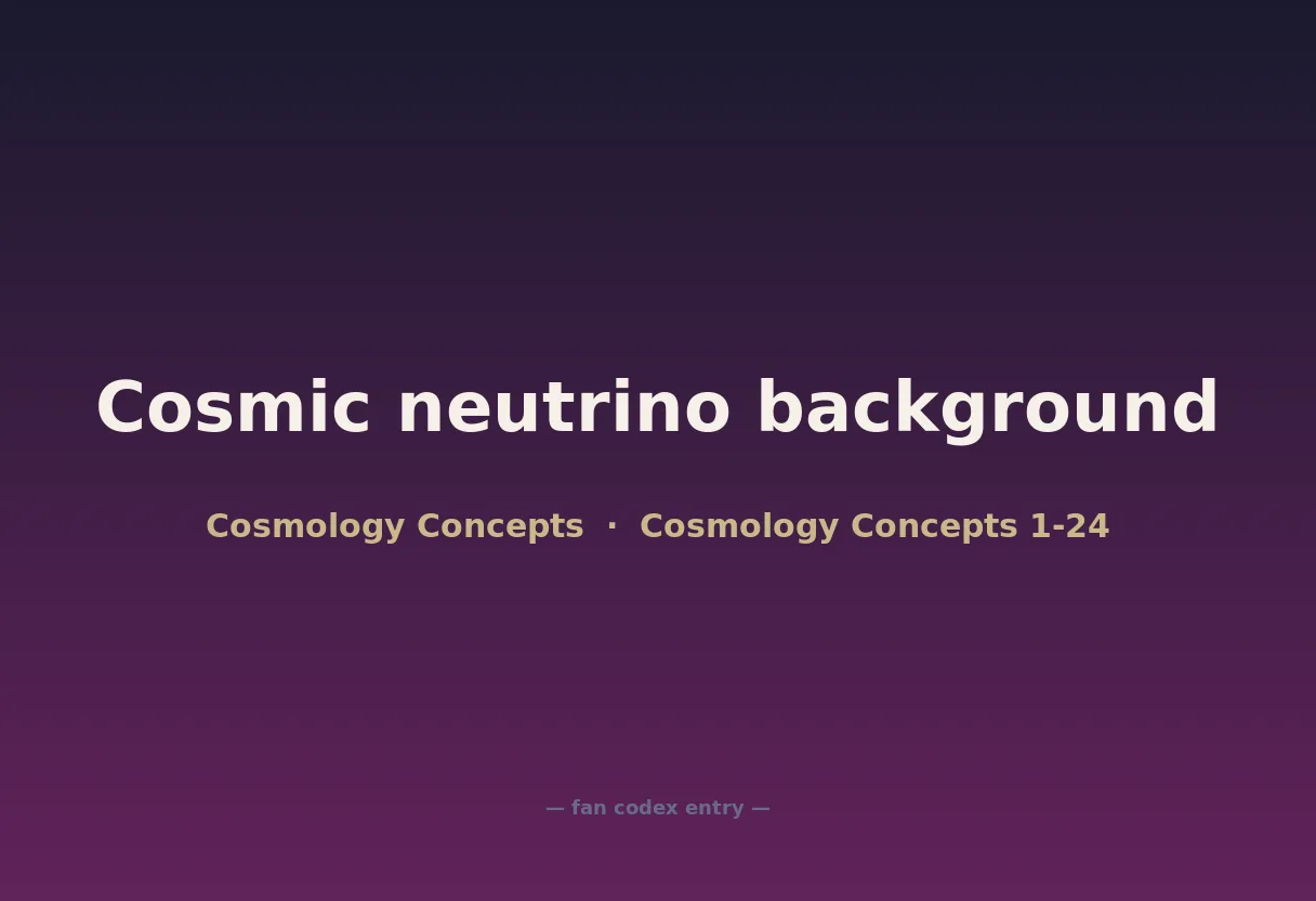 Cosmic neutrino background