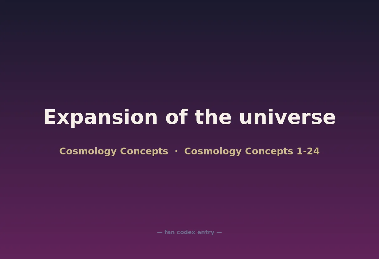 Expansion of the universe