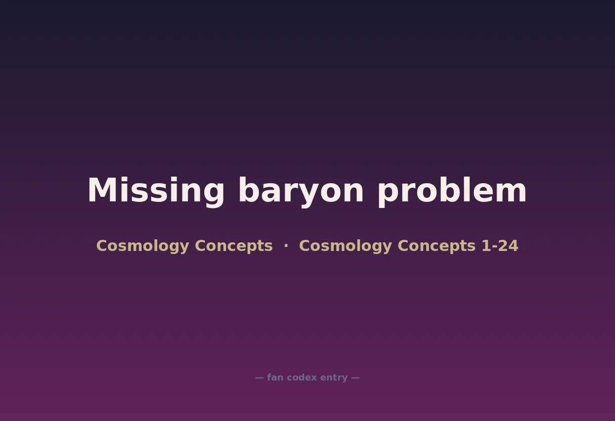 Missing baryon problem
