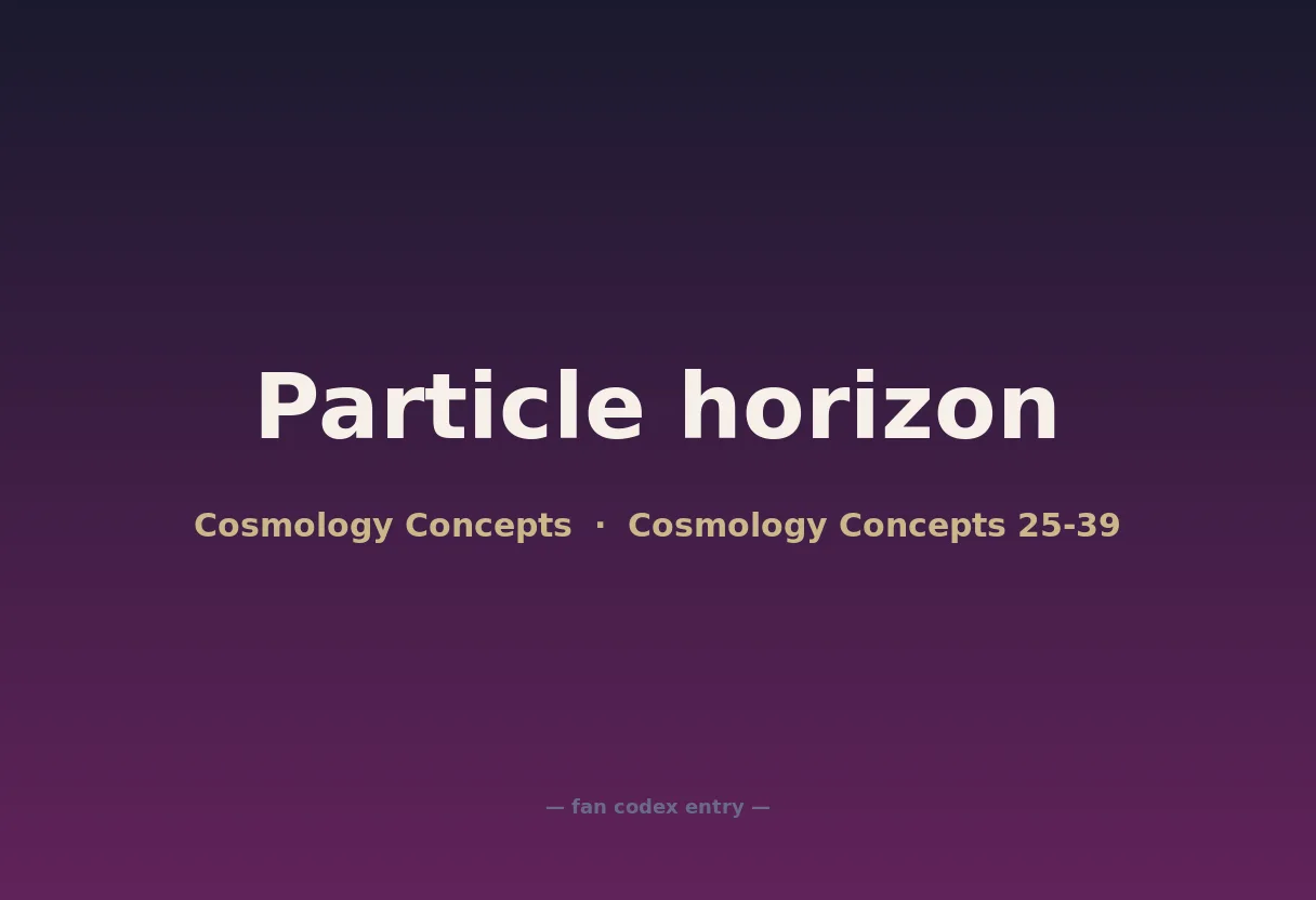 Particle horizon