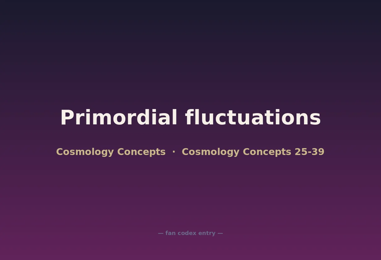 Primordial fluctuations