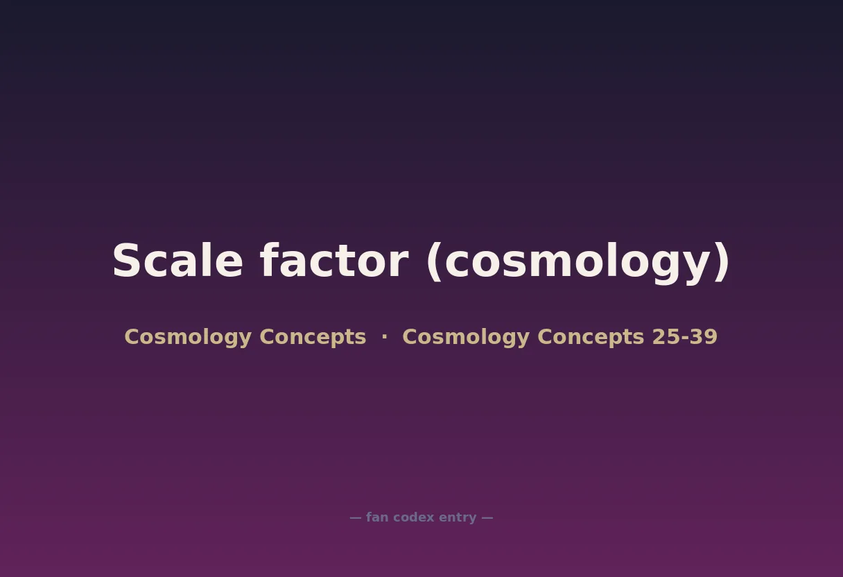 Scale factor (cosmology)